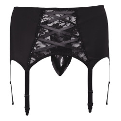 Svenjoyment Porte-Jarretelles Homme Belt Lace Noir